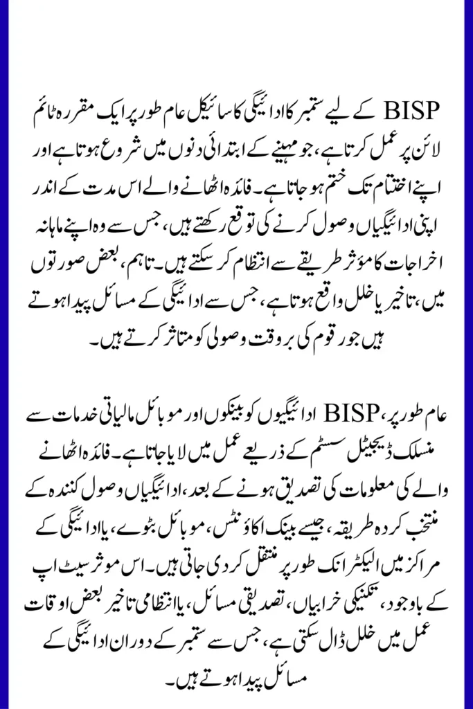BISP September Payment Issues,Causes and Solutions Explained