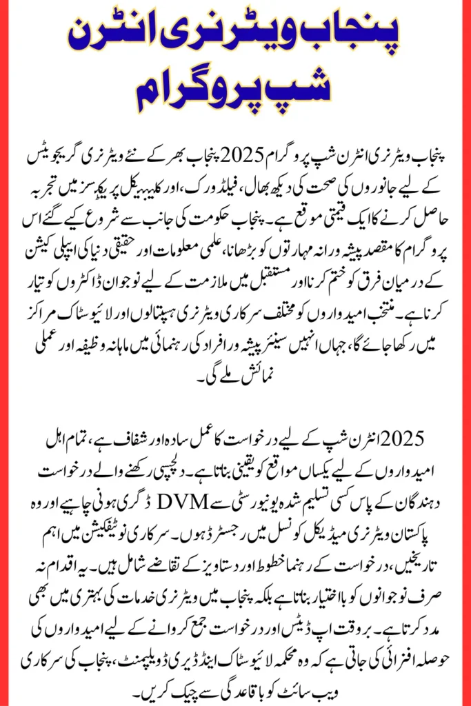 Punjab Veterinary Internship Program Start Now, Know Important Dates, Application Process, And Qualification Limit