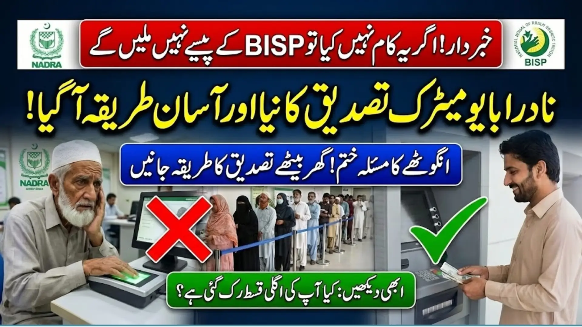 NADRA Biometric Verification for BISP Cash Payment, Comprehensive Workflow