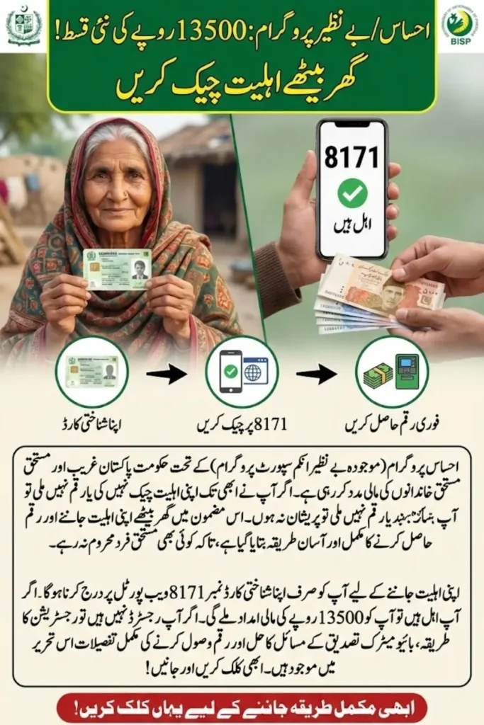 Ehsaas Status Check 13500 Payment Latest Method 2026 Update: Know Full Details