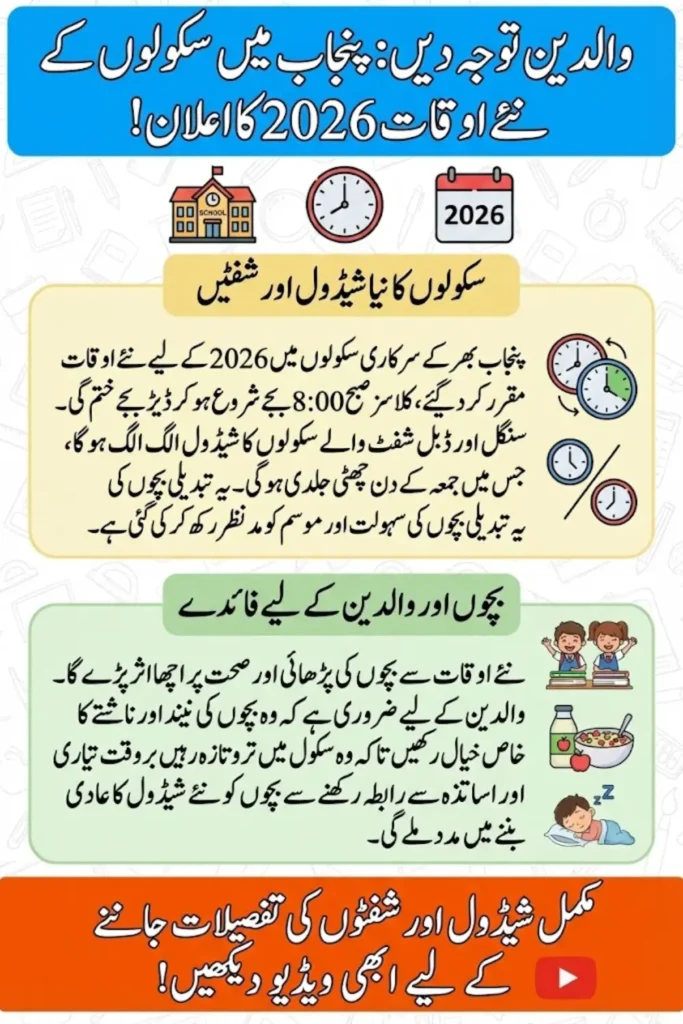 Punjab School Timings for 2026, Full Schedule Released
