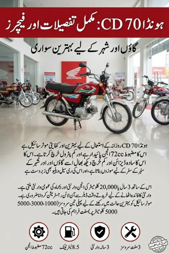 Honda CD 70 Price, Specifications, Warranty Policy, and Maintenance Guide