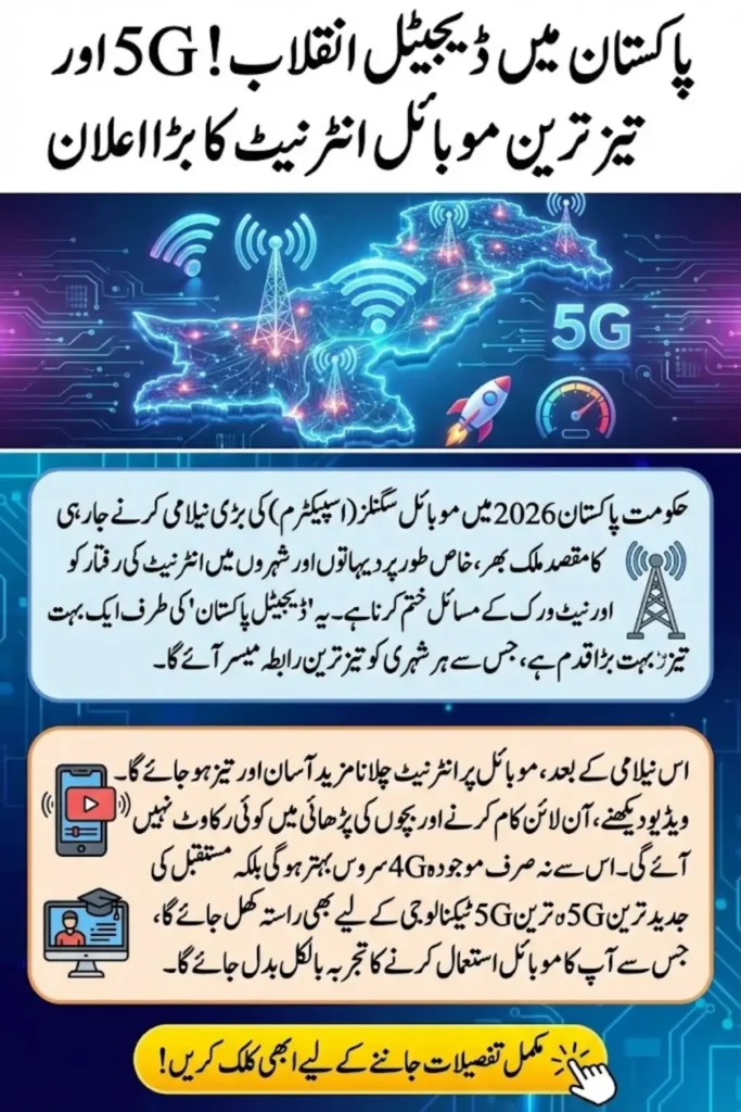 5G Spectrum Auction 2026 in Pakistan: Faster Mobile Internet and Better Connectivity