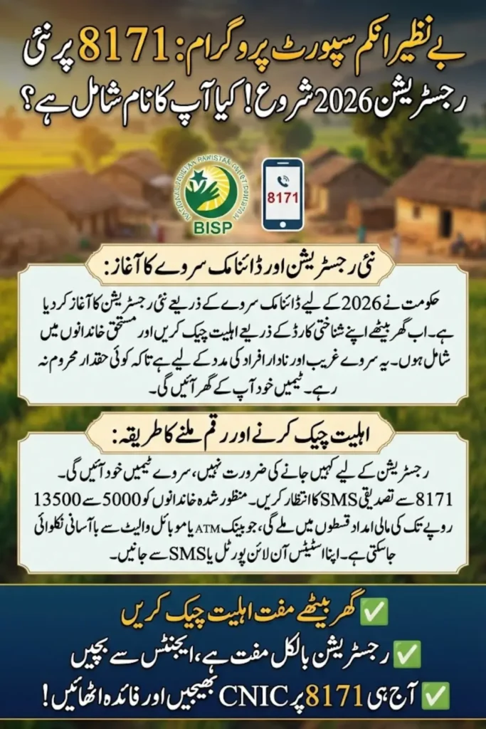 8171 CNIC Check Online – BISP 8171 New Registration 2026 & Dynamic Survey Guide