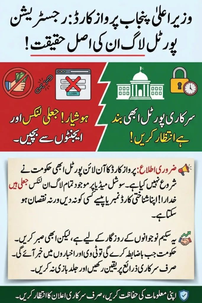 CM Punjab Parwaz Card Registration Portal Login 2026: Official Status, What’s Fake & When Applications Will Open?