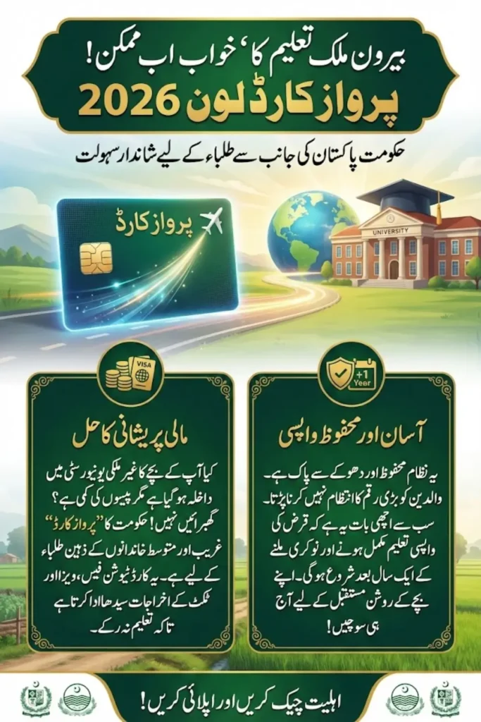 Parwaz Card Loan for Overseas Students 2026: Complete Guide to Eligibility, Benefits, and Application Process via PSDF Portal